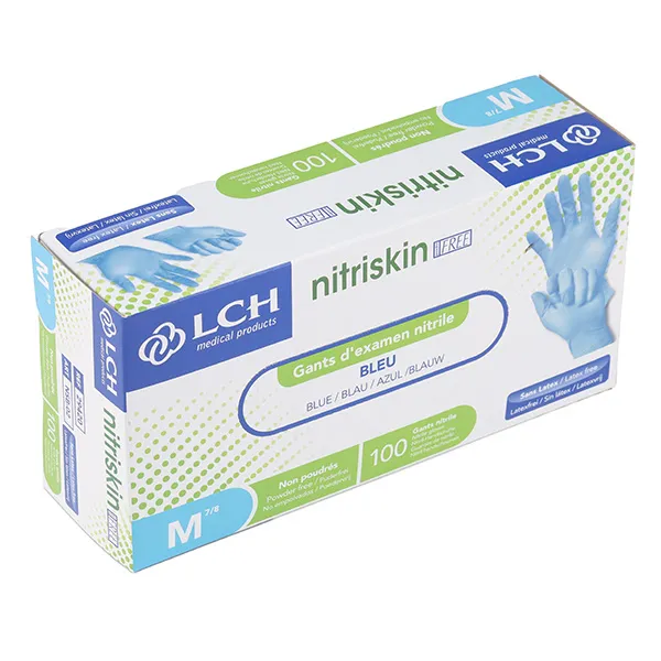 Gants nitrile non poudrés non stériles