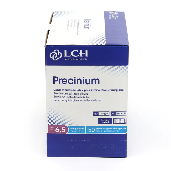 LCH Precinium gants latex non poudrés stériles 50 paires