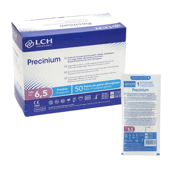 LCH Precinium gants latex poudrés stériles 50 paires