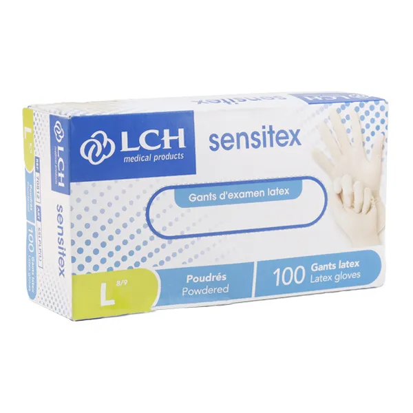 Gants latex poudrés par 100
