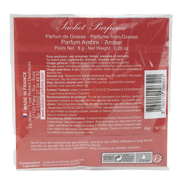 Sachet parfumé Le Blanc Parfum de Grasse désodorisant