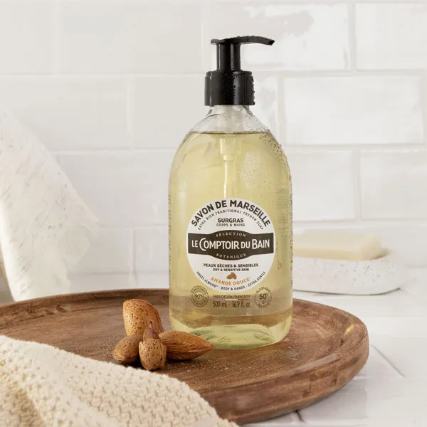 Le Comptoir du Bain Savon de Marseille liquide surgras amande douce