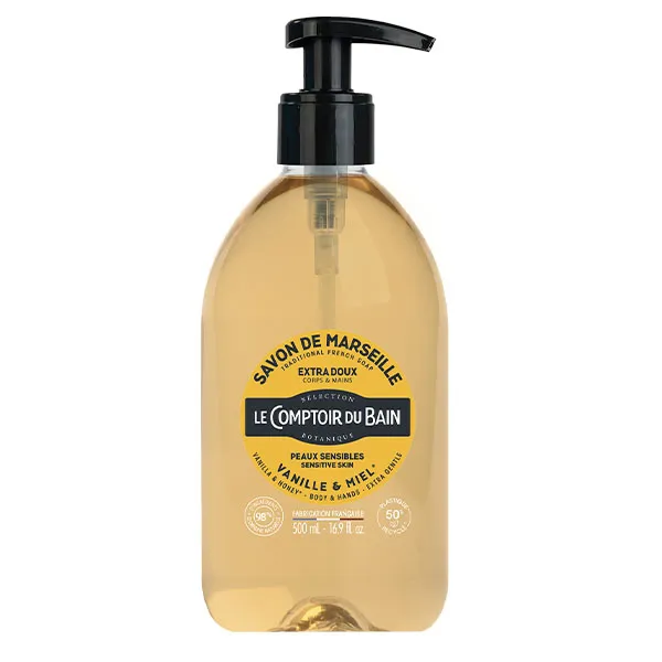 Le comptoir du Bain savon liquide de Marseille Vanille Miel