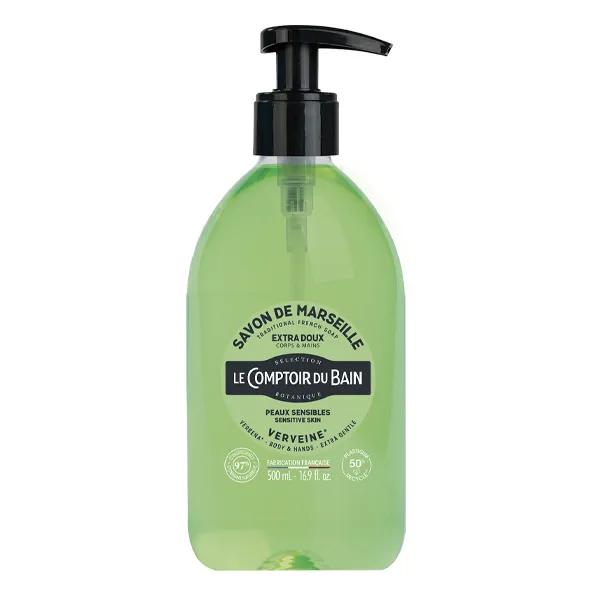 Le comptoir du Bain savon liquide de Marseille Verveine