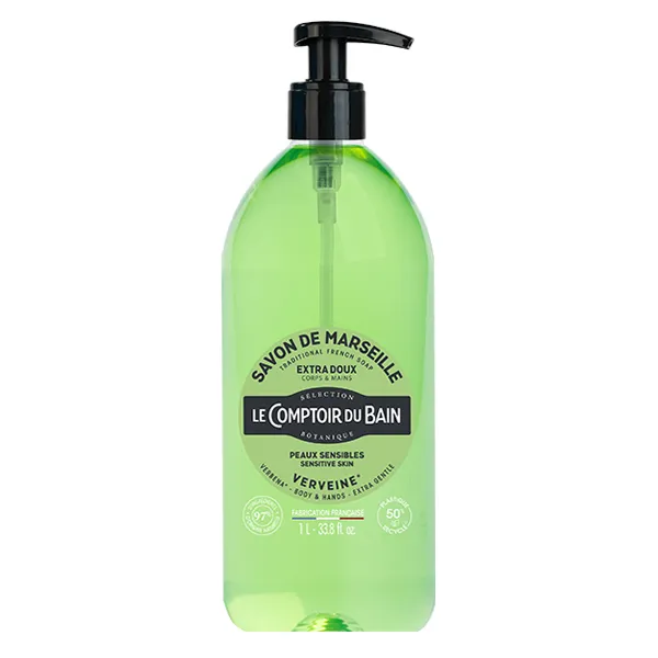 Le comptoir du Bain savon liquide de Marseille Verveine