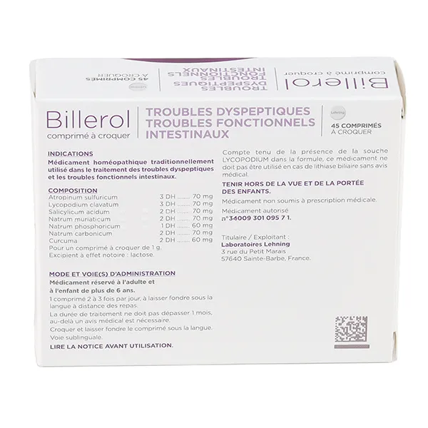 Billerol Lehning comprimé