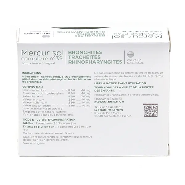 Mercur Sol Lehning complexe n°39 comprimé