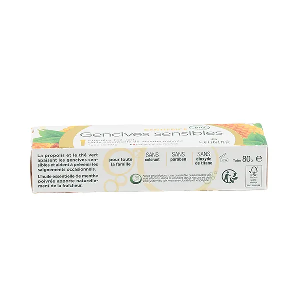 Lehning dentifrice gencives sensibles bio