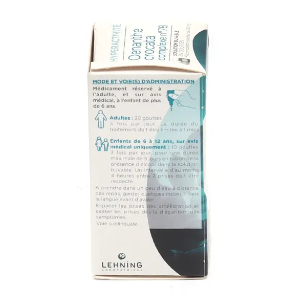 Lehning Oenanthe Crocata Complexe n°78 solution buvable