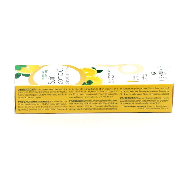 Lehning dentifrice naturel Soin complet