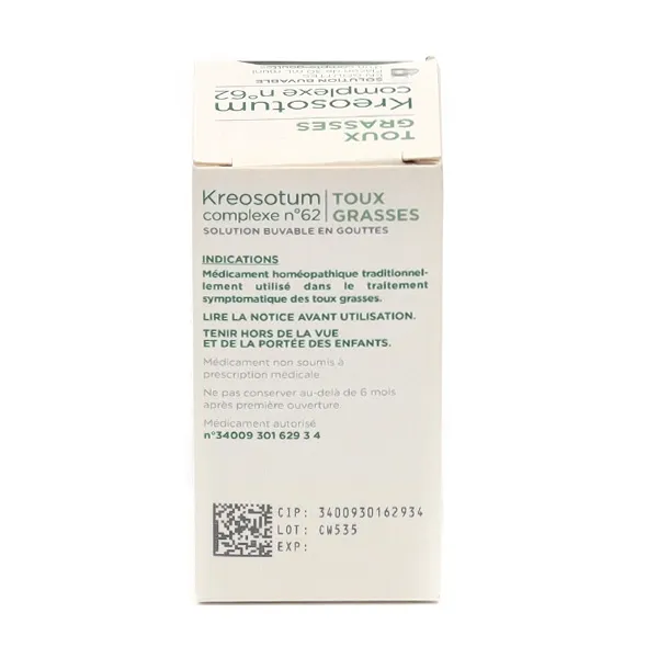 Kreosotum Complexe n°62 gouttes Lehning