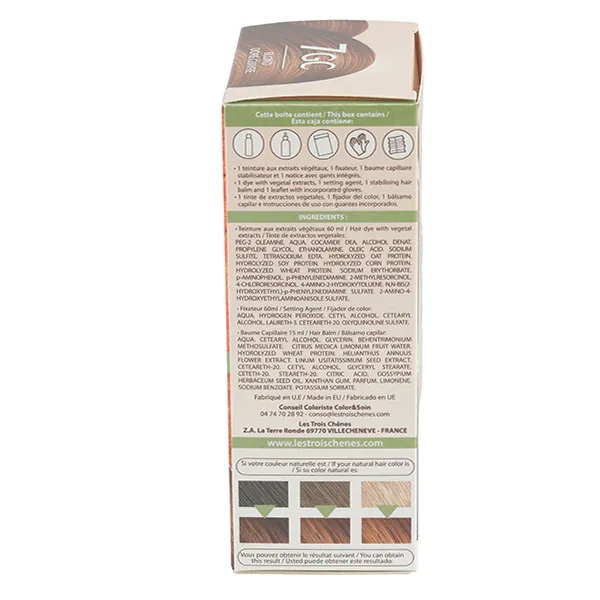 Les 3 chênes Color et Soin coloration permanente blond doré cuivré 7GC