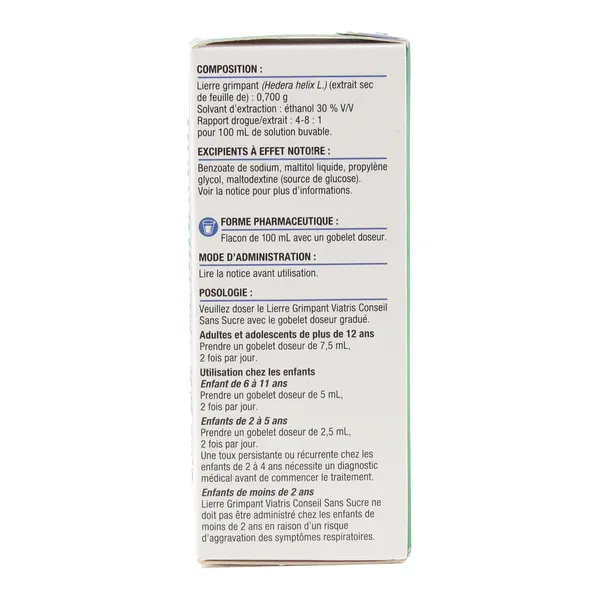 Lierre grimpant sirop sans sucre Viatris