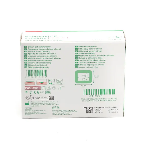 Lohmann Suprasorb P Sensitive Border lite pansement adhésif siliconé