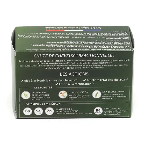 Luxéol Chute de cheveux réactionnelle gélules