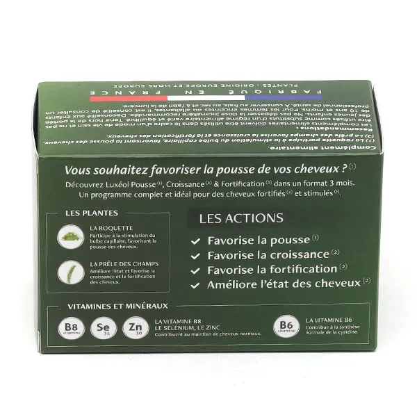 Luxéol cheveux Pousse et croissance gélules