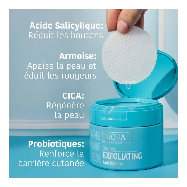Iroha Nature disques exfoliants anti imperfections
