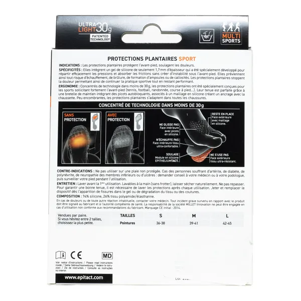 Epitact Sport Epithelium Tact 05 protection plantaire