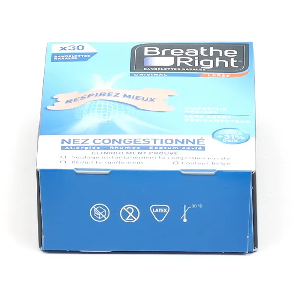 Breathe Right Sensitive bandelettes nasales