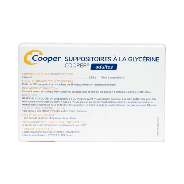 Suppositoire glycérine Adulte