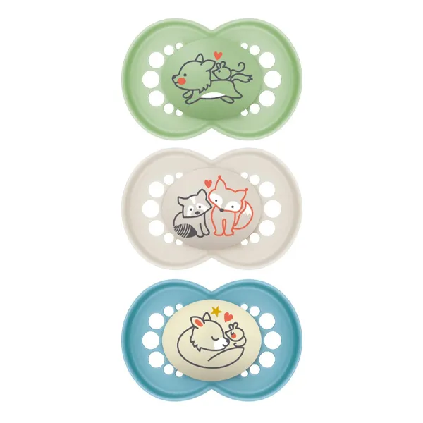 MAM Original trio sucettes symétriques silicone +18 mois