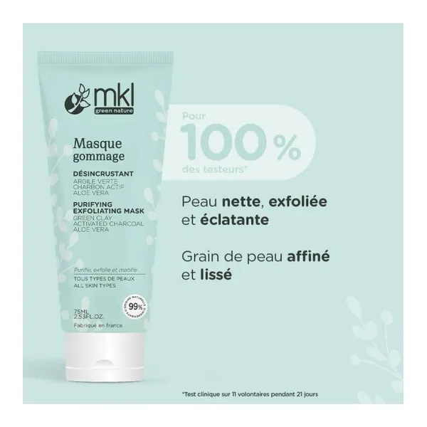 MKL Masque gommage désincrustant bio