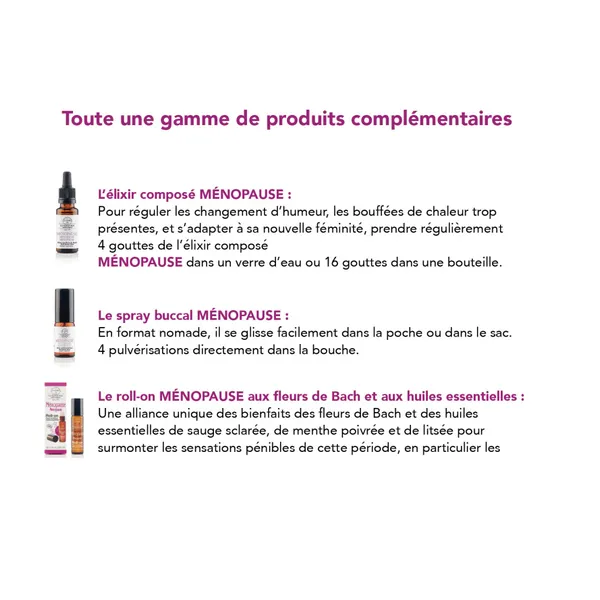 Elixirs and Co Fleurs de Bach Ménopause spray buccal bio