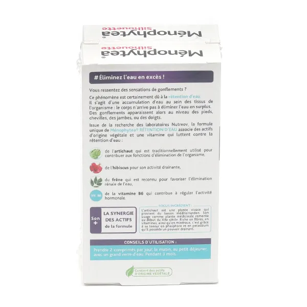Ménophytea Silhouette Rétention d'eau comprimés