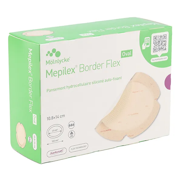 Mepilex Border Flex Oval Pansement hydrocellulaire