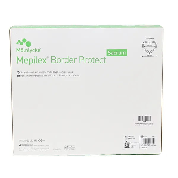 Mepilex Border Protect Sacrum pansement hydrocellulaire