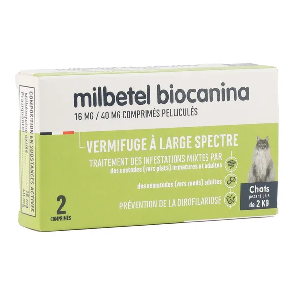 Milbetel Chat vermifuge