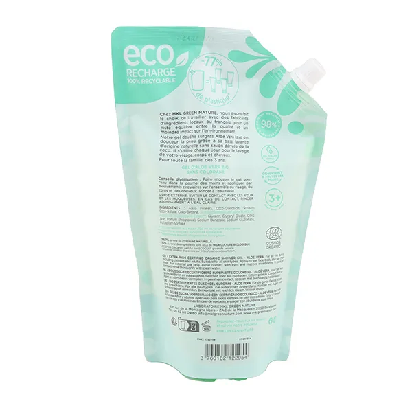 MKL Gel douche Surgras Aloe Vera Bio