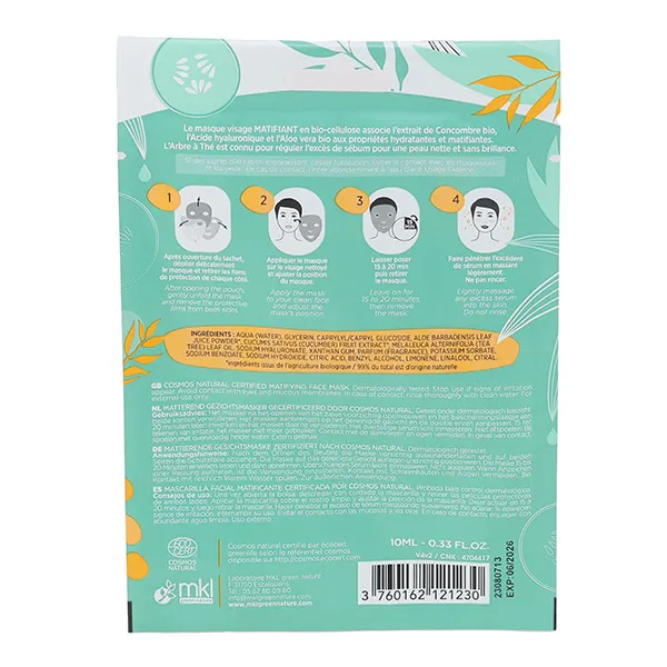 MKL Masque Visage Matifiant