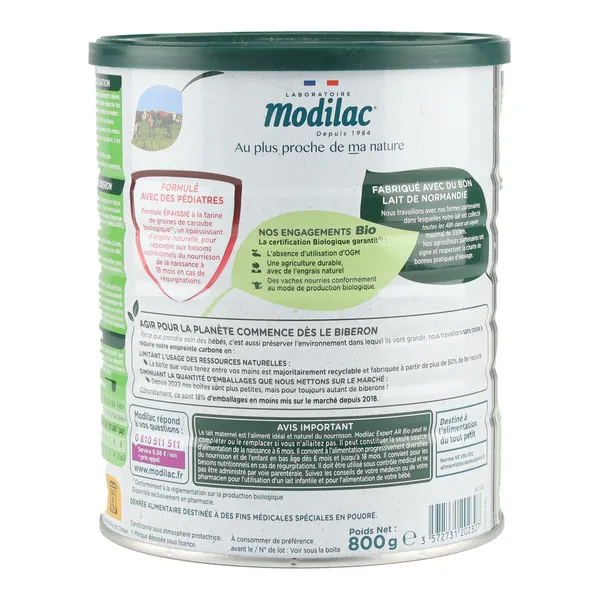 Modilac Expert Bio AR Lait 0-18 mois