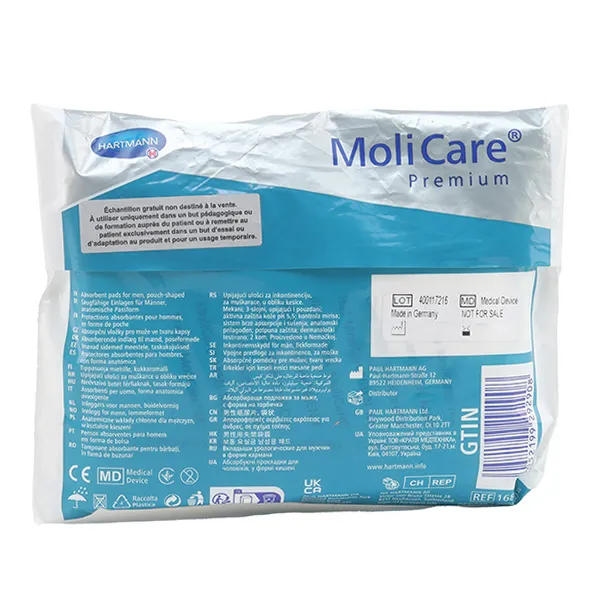 MoliCare Premium Men Pad Protections anatomiques 2 gouttes