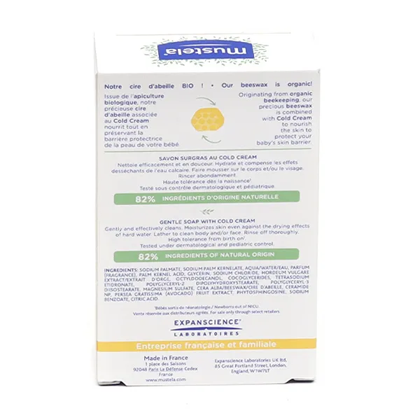 Mustela Bébé Savon surgras au cold cream