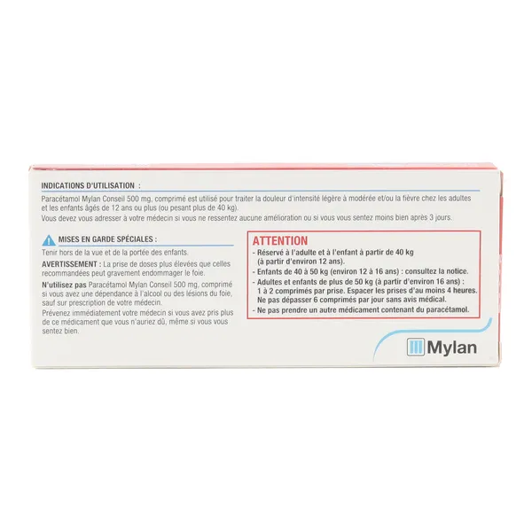 Mylan Paracétamol 500 mg comprimé