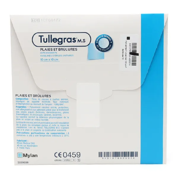 Tulle gras MS pansement interface