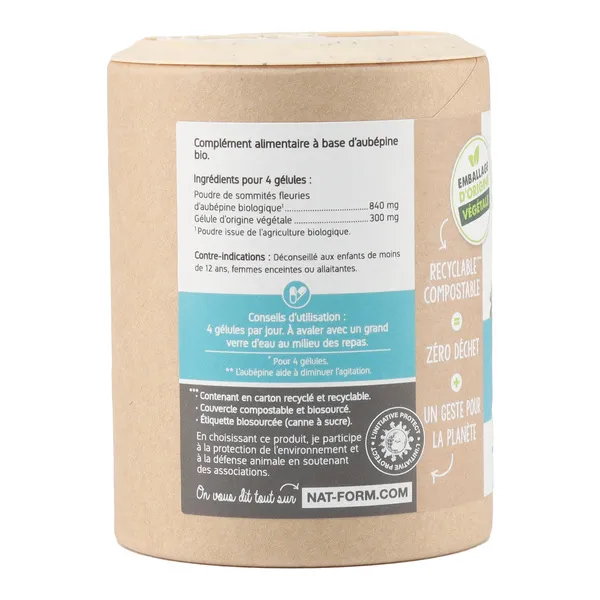 Nat et Form Ecoresponsable aubépine Bio gélules