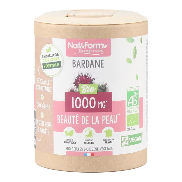 Nat et Form Ecoresponsable bardane Bio gélules