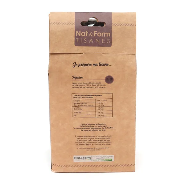 Nat et Form Tisane bio Sauge feuille