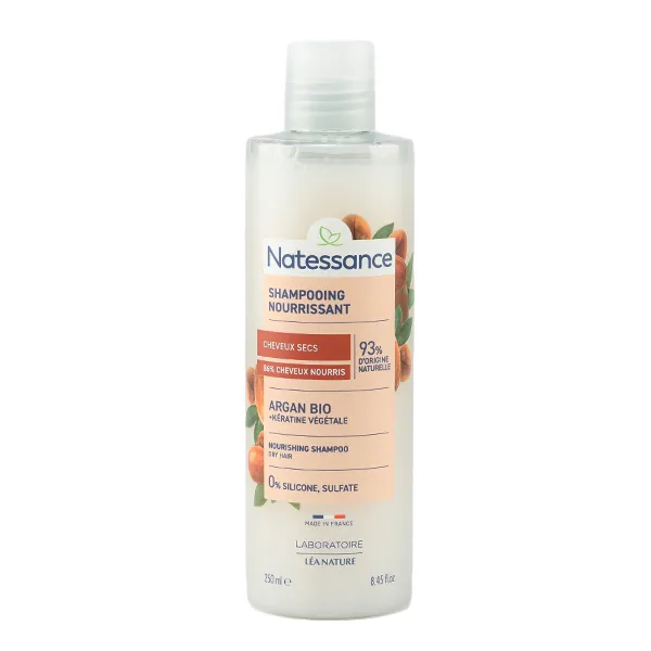 Natessance Shampooing nourrissant Argan et kératine végétale