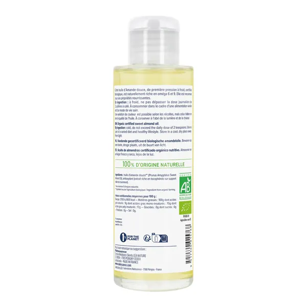 Natessance huile d'amande douce bio