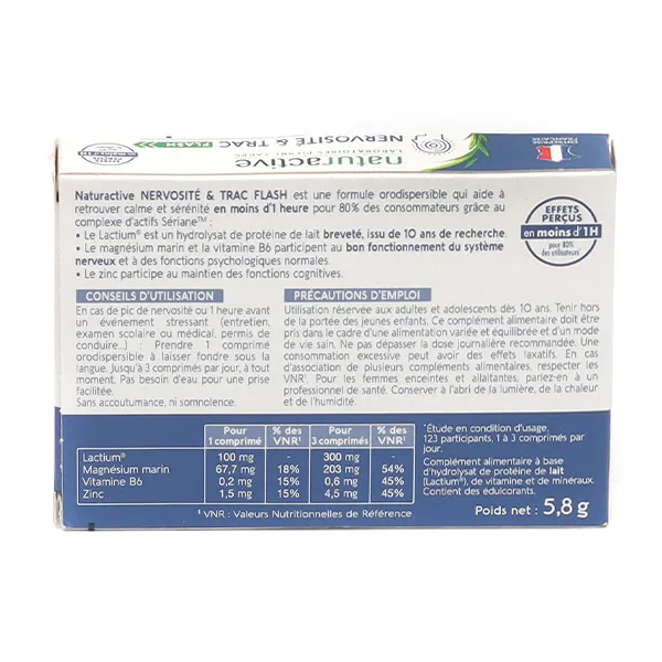 Naturactive Nervosité et Trac Flash comprimés orodispersibles