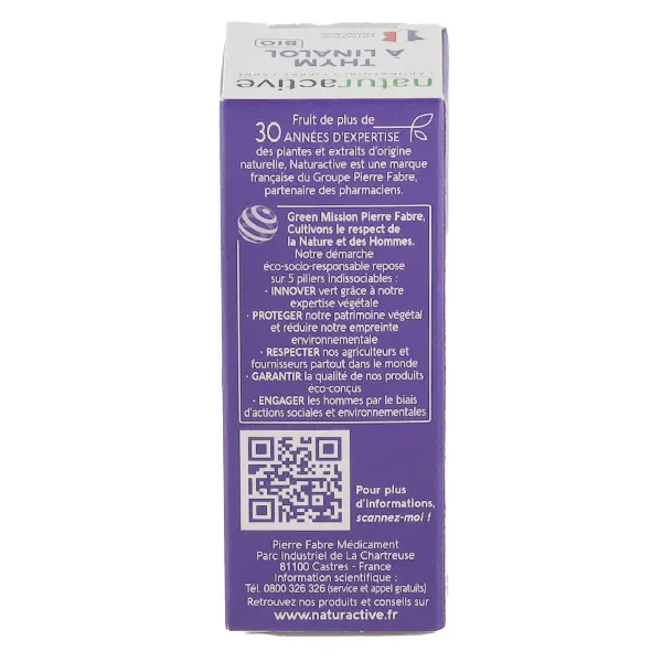 Naturactive Huile essentielle de Thym à linalol Bio
