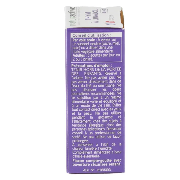Naturactive Huile essentielle de Thym à linalol Bio