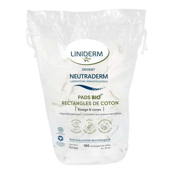 Neutraderm rectangles de coton Bio