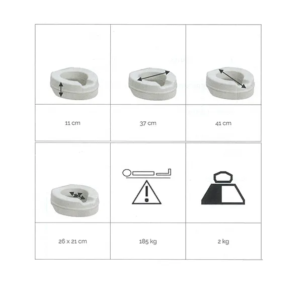 Réhausse WC Contact Plus Néo mousse 11 cm