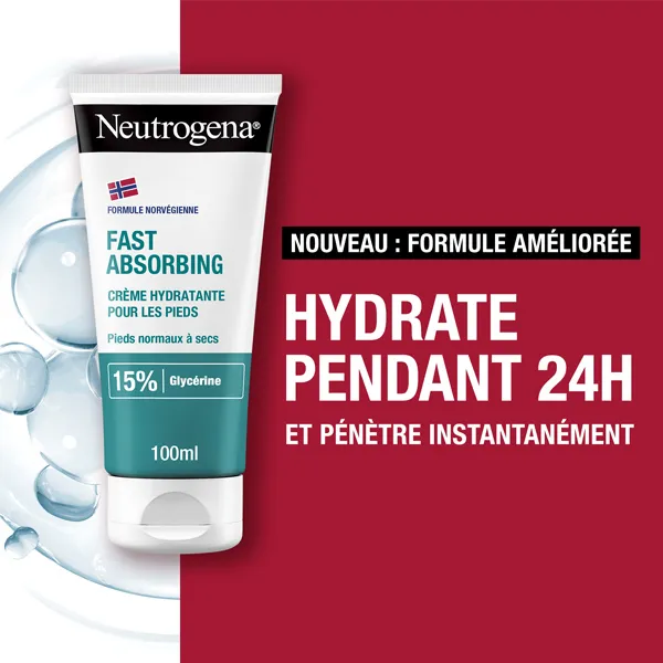 Neutrogena Absorption rapide crème hydratante Pieds secs