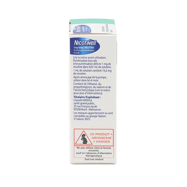 Nicotinell spray nicotine 1 mg menthe fraicheur
